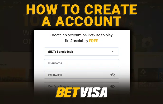 BetVisa ক্যাসিনো নিবন্ধন ফর্ম - কিভাবে একটি নতুন অ্যাকাউন্ট তৈরি করতে হয়