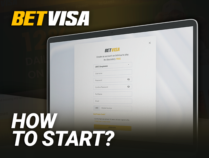 How to start playing at BetVisa - help with account creation