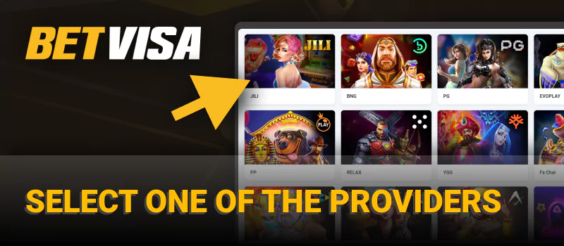 Select providers on Betvisa